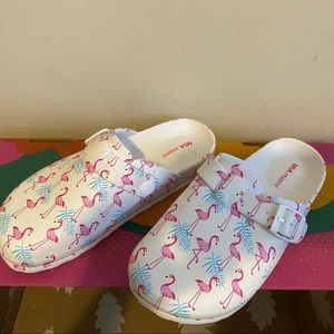Flamingo slide on rubber shoes